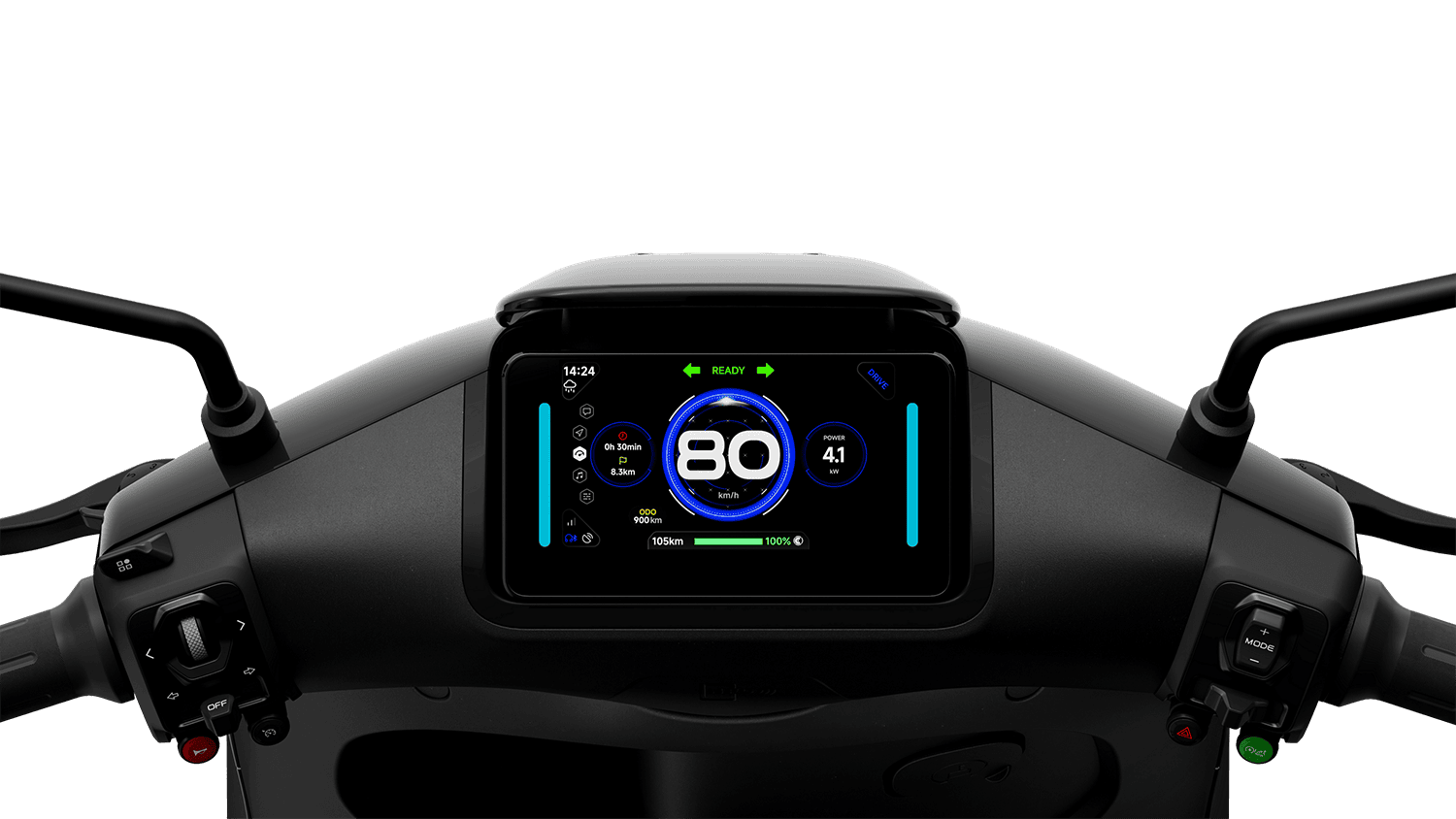 5" TFT Fargeskjerm med navigasjon