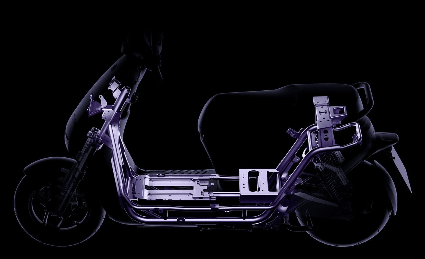 HC420 stålramme & fjæring